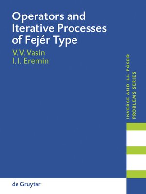cover image of Operators and Iterative Processes of Fejér Type